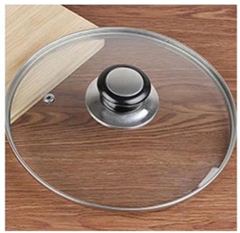 MIFAH Tempered Glass Lid Designed to Fit All Frying Pans Dishes Saucepans Universal Glass Lid Different Sizes (14CM LID WITH 2 KNOBS)