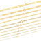 hoplo holzenplotz Massive Goldkette Figarokette diamantiert Halskette 333-8 Karat Gold, Länge:42 cm, Kettenbreite:2.2 mm