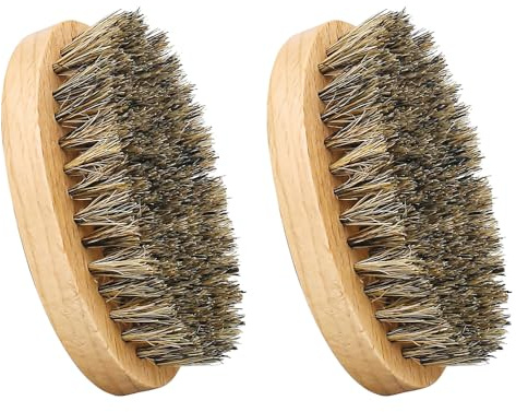 Tiardey 2st Skäggborste Boar Bristle Borste för daglig skäggvård för män