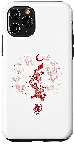 iPhone 11 Pro Red Japanese Dragon Case
