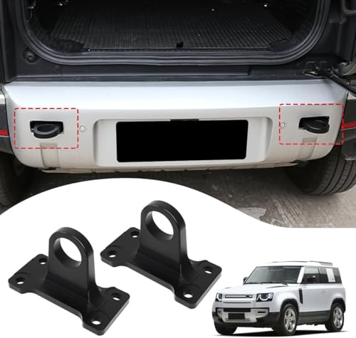 Gancio di traino per paraurti posteriore compatibile con Land Rover Defender 90 110 130 2020-2024 accessori per rimorchio in lega di alluminio resistente (nero)