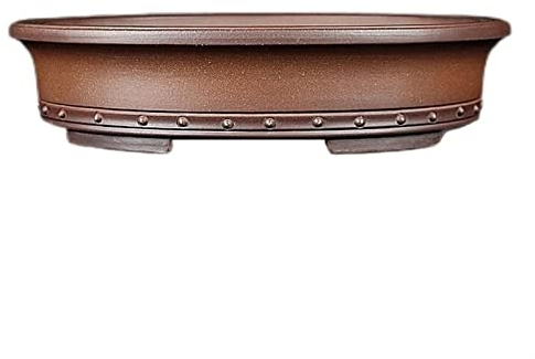 LAPADULA Pflanzentöpfe Großer ovaler lila Sand-Blumentopf, Landschaftsbau-Dekoration, Bonsai-Blumentopf, Pflaume, Kiefer, Zypresse, Orchidee, spezieller Topf Pflanzgefäße