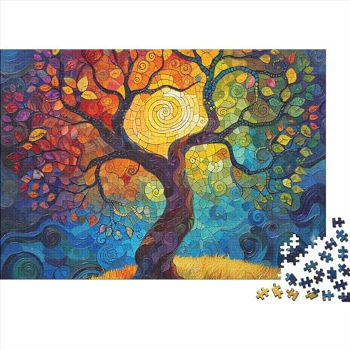 SANDUOHUA L'Albero della Vita Puzzle 1000 Pezzi Per Adulti,Modelli vegetali Adulti 1000 Pezzi Puzzle Colorato,gioGattotoli Puzzle 1000pcs (75x50cm)