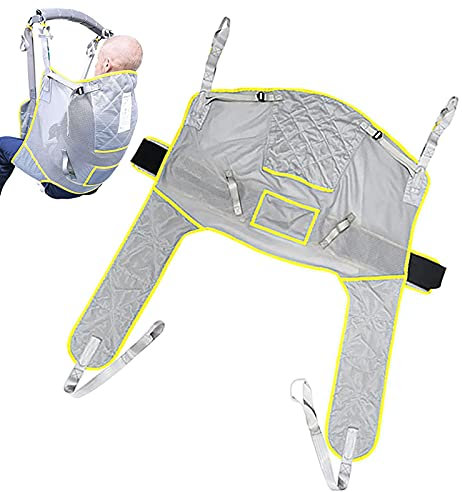 GUHPZA Patientenhilfe Universal-Netz-Badewannen-Patientenlift-Schlinge mit Kopfstütze, Geteilte Bein-Duschschlinge, Transferbretter, Gurtschiebebett-Hilfsgeräte (S Color1),S-color1
