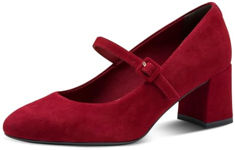Tamaris 1-22460-45 Women's Pump with Strap, Merlot, 8 UK