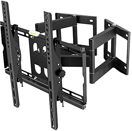 TV Mount,Sturdy Stainless Steel Universal TV Wall Bracket for Most 32-55 Inches TVs,TV Wall Bracket with Shelf up to 15KG Tilting Height Adjustable, Max 400x400mm