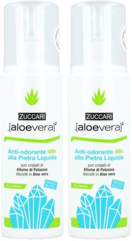 ZUCCARI Kristall Deo Spray für 48h Schutz (100 ml) - Natürliches Deodorant aus 100% Aloe Vera Saft mit flüssigen Alaunstein Mineralkristallen - Für empfindliche Haut - Vegan & Frei von Zusätzen