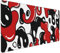 Grand tapis de souris de jeu rouge, noir et blanc, 90 x 40 cm, motif animé japonais, base en caoutchouc antidérapante étendue, bords cousus pour joueur, bureau, maison