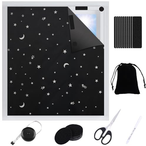 VEGCOO 200x145cm Store Occultant Fenêtre sans Perçage, Découpable Tissu Occultant Isolation Thermique pour Chambre d'enfant Fenêtre de Toit, Portable Sun Block (200 * 145cm)