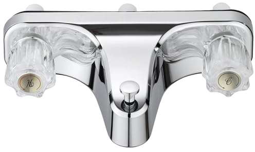 Off- Set Mobilheim Bath Shower Mixer Chrome Acrylic
