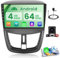 4+64GB Android 13 Autoradio für Peugeot 207 2006-2015 Wireless Carplay Android Auto, 9 Bildschrim Bluetooth Auto Radio Navi Rückfahrkamera WiFi FM RDS Radio SWC