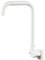 Grifo Cocina para Ventana Grifo de Cocina Abatible Blanco Agua Fría y Caliente Acero Inoxidable-Blanco