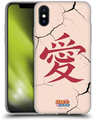 Head Case Designs Offizielle Naruto Shippuden Gaara-Tattoo Ikonisch Gelhülle [Militärischer Schutzgrad] Kompatibel Mit Apple iPhone X/iPhone XS Und Kompatibel Mit MagSafe
