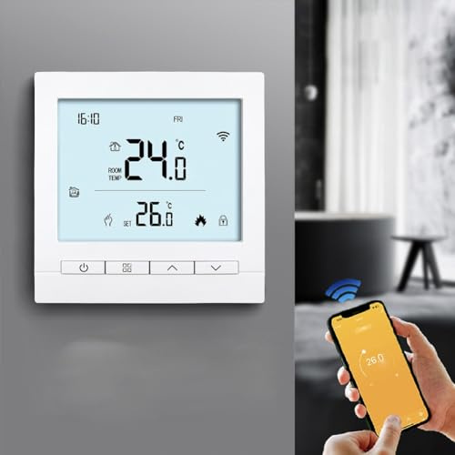 Smart WiFi Touchscreen Thermostat, M6 Innenheizungstemperaturregler ForTuya APP Sprachsteuerung Wasser Bodenheizung (4)