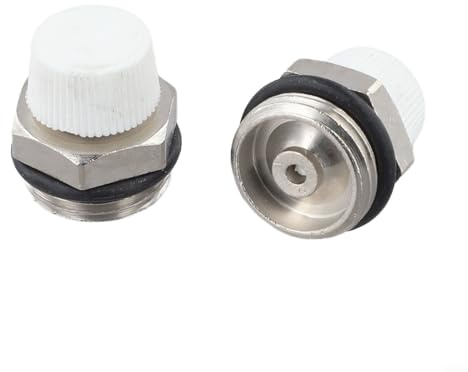 2Pcs Nickel Plated Brass Radiator Air Vent Valve with For BSP Male Thread for Air Removal During Refill Operations (1/2)