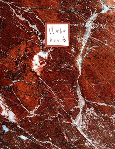 Notebook: Red marble Notebook for Work and Lined pages, Extra large (8.5 x 11) inches, 110 pages, White paper (Notebook and journal)