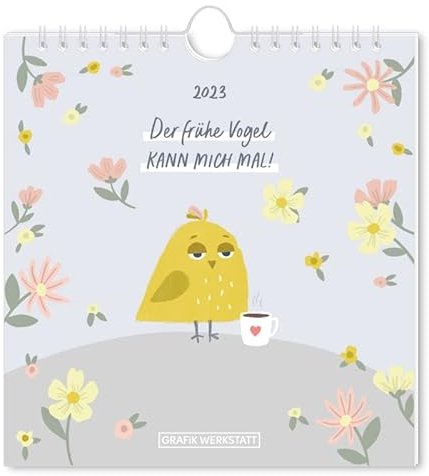 Postkartenkalender 2023 Der frühe Vogel: Postkartenkalender