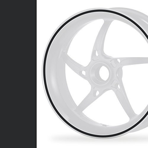 NEW! Felgenrandaufkleber Classic Style Auto Motorrad Felgenaufkleber (4mm, matt schwarz)