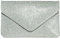 Caspar TA357 große elegante Damen Glitzer Clutch Tasche Abendtasche, Farbe:silber, Größe:One Size