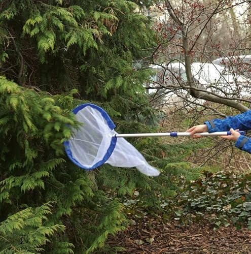 Wiemann Lehrmittel Insekten-Schmetterlings-Fangnetz mit Stiel – Durchmesser 35 cm, Maschenweite 1,5 mm
