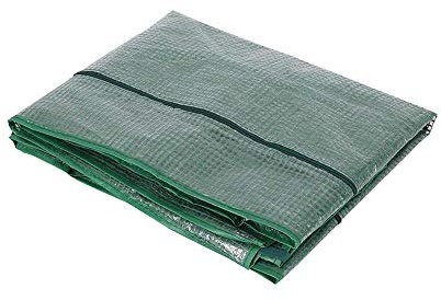 Cubierta de tela de PVC portátil para invernadero de plantas de polietileno, impermeable, anti rayos UV, 146.16 x 52.72 x 193 cm, cubierta de plástico de repuesto, color verde