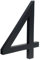 HASWARE Floating House Number 6 inch Stylish Door Numbers Alphabet Plaque Street Home Address Numerals (Black, 4)