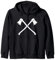 Axe Throwing Crossed Axe Sledgehammer Zip Hoodie
