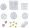 Zayookey 6 Stück Mini Blumen Silikonform 3D Blüten Epoxidharz Formen Blätter Harz Form Blume Fondant Kuchenform Rose Schmuck Gießformen Silikon DIY Ohrringe Halskette Anhänger
