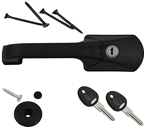pro-Styling Serrure de porte pour caravane, camping-car, caravane, bateau - Noir