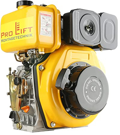 Pro-Lift-Montagetechnik Dieselmotor 6PS Elektrostarter Handseilstarter 4,4kW Stromerzeuger Rüttelplattenmotor GoKart Minitraktor