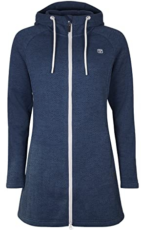 ELKLINE Damen Fleecemantel Durchgewärmt 2014088, Farbe:ashblue, Größe:50