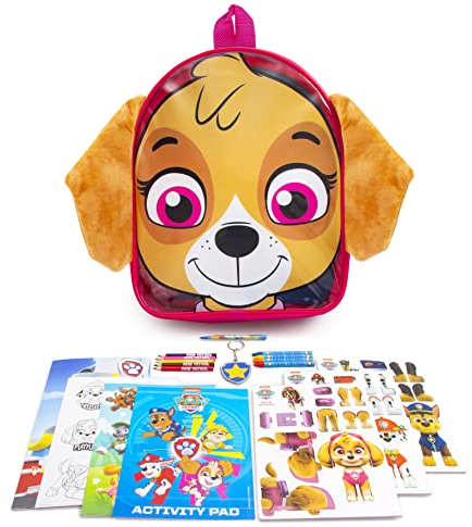 Paw Patrol Skye Activity Backpack For Girls - Kids Activity Packs - Back To School Stationery Sticker Book - Activity Pad, 3d Character Puzzles, Sticker Sheets