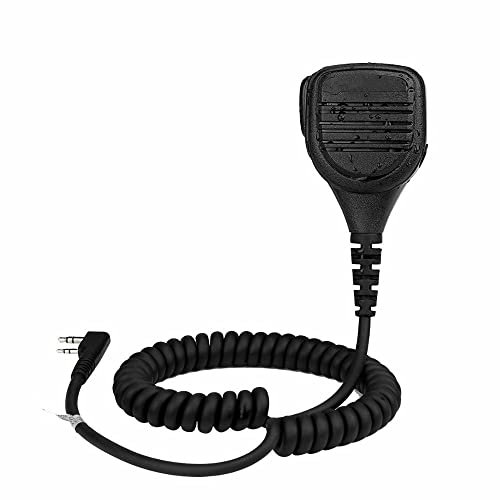 BMINO IP54. Microfono for Altoparlanti for Microfono remoto Impermeabile for Jack Auricolare PTT. Radio tangente Adatto for Kenwood Fit for BAOFENG UV 5R UV 82 Microfono walkie-Talkie
