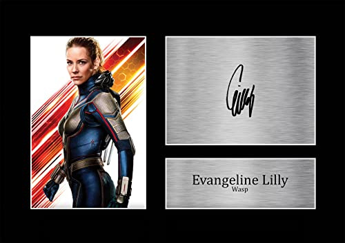 HWC Trading A4 Evangeline Lilly Ant-Man The Wasp Geschenke Geducktes Signiertes Autogramm Foto für Fans von Film Memorabilien - A4