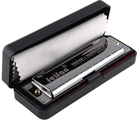 OriGlam Harmonica de blues à 10 trous en Do pour étudiants, débutants et amis adultes