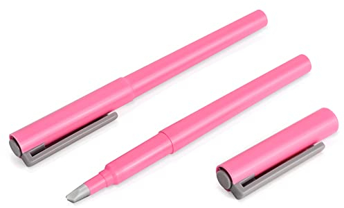 EHDIS 2 Stück Pencil Cutter Pen mit Klinge aus Keramik, Cutter Stift, Keramik Klinge Papierschneider, Sichere Kunst Handwerk Utility Messer Stiftschneider für Handwerk Sammelalbum DIY, Craft, Rosa