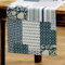 Tischdecke Stofftischdecke aus 100% Baumwolle mit Saumrand Eckig 130 x 160 cm Delphi blau Gartentischdecke Wasserabweisend