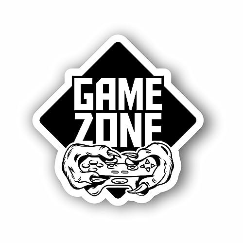 AMA SHOP Aufkleber konturiert Game Zone Spielzone | Aufkleber für Helm, Motorrad, Wohnmobil, Boot | AutoTuning | Konsole