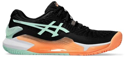 ASICS 1042A245-001 Gel-Resolution 9 Padel Damen Black/Mint Tint EU 39.5