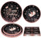 INSPIREYEE 120Pcs Schwarz und Rose Gold Party Dekoration Rose Gold & Black Party Supplies Rose Gold und Schwarz Geburtstag Geschirr Set-Teller, Serviette für Frauen Mädchen Geburtstag Dekoration