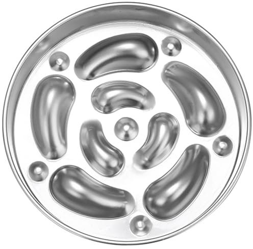 Bylphy Slow Feeder Dog Bowl Stainless Steel Dog Feeding Bowls Slow Eating Anti Choke Slow Feeding Dog Bowl Anti Gulping Slow Eating Dog Cat Food Bowl Anti-Overeating (C)