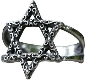 BEDT Neue Herrenringe David Of Star Hexagon Ring Für Teenager Modeschmuck Geschenke Vintage