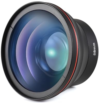 Camnoon Kit d'objectifs d'appareil photo grand angle 0,43 X + objectif macro de rechange pour Canon EOS 70D/77D/80D/1100D/700D/650D/600D/550D/300D/100D, Canon Rebel T7/T7i/T6i/T6s/T6/SL2/SL3