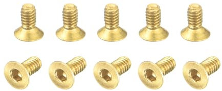 QUARKZMAN Viti a Testa Piatta con Esagono Incassato, M2-0.4 x 4mm, 24pz Bulloni di Fissaggio con Guida Esagonale Interna in Ottone