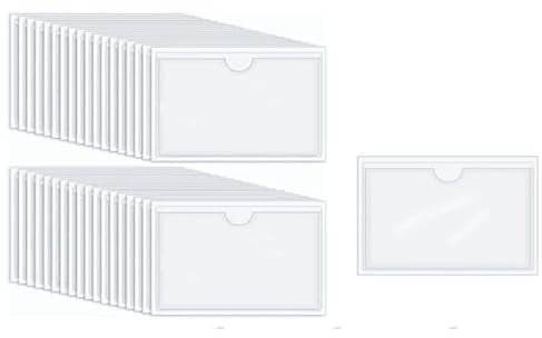 Armastuse Lot de 36 porte-cartes autocollants, poches autocollantes transparentes, porte-étiquettes autocollantes, porte-documents voiture, pour maison, bureau scolaire