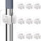 XIANGLONGY 10 Piece Broom Holder Wall Mounted, Broomstick Self Adhesive, Broom Holder Wall Mounted Self Adhesive, ABS Material, Stylish White, Beautiful and Sturdy