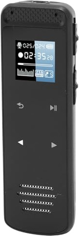 Naroote Digitales Diktiergerät, Aufnahmegerät, Digitales Diktiergerät, Professionelles HD-Rauschunterdrückungs-MP3-Sprachaktiviertes Aufnahmegerät mit Wiedergabelautsprecher für