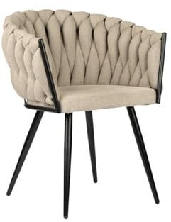Pole to Pole Esszimmer Stühle - Wave Küchenstühle Modern - Essstühle - Samt Stuhl - Beige