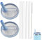 2 Pack 30 oz Tumbler Flip Straw Lid Ersatz passend für Stanley IceFlow 0.89L, Tumbler Deckel Sets mit 4 Strohhalmen und 1 Reinigungsbürste