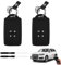 Etui Carte pour Renault Dacia à 4 Boutons, 2pcs Coque de Protection 2 Pcs Porte-Clés 2 Pcs Gadgets Protège Clé Voiture en Silicone Accessoire Protecteur pour Clio/Espace 5/Master Bus/Talisman